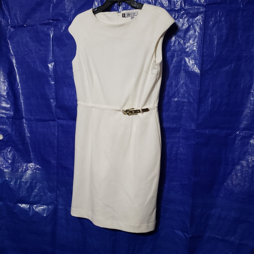 White cap sleeve dress